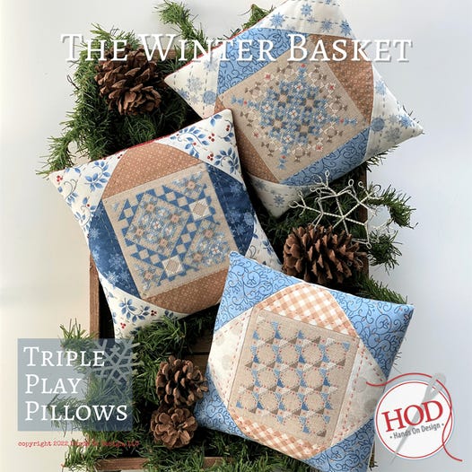 Triple Play Pillows \ The Winter Basket