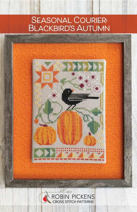Seasonal Courier: Blackbird's Autumn Pattern