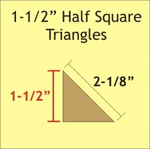 Half Square Triangle - 1 1/2"