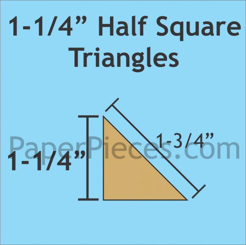 Half Square Triangle \ 1 1/4"