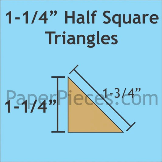 Half Square Triangle - 1 1/4"