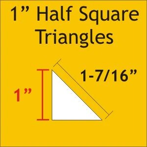Half Square Triangle - 1"