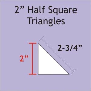Half Square Triangle - 2"