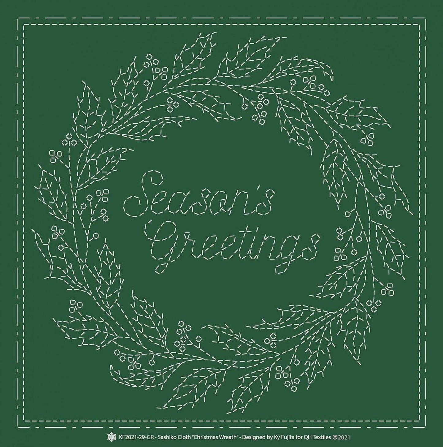 Sashiko Sampler | Christmas Wreath